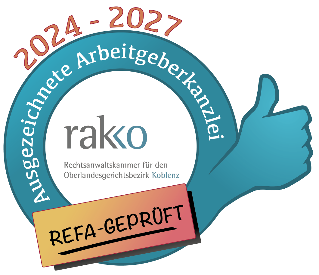 Ausgezeichnete Arbeitgeberkanzlei – refa geprüft